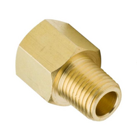 BRASS PIPE FITTING THREAD ADAPTER 1/8